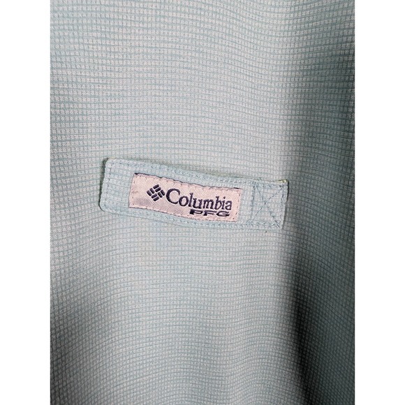 Columbia PFG Jacket Women Medium Green 1/2 Snap Hooded Fishing Hiking Pullover - Picture 6 of 13